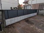 東京都　立川市　外構ブロック積工事