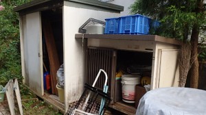 軽量鉄骨造物置 1階建1坪8万円
